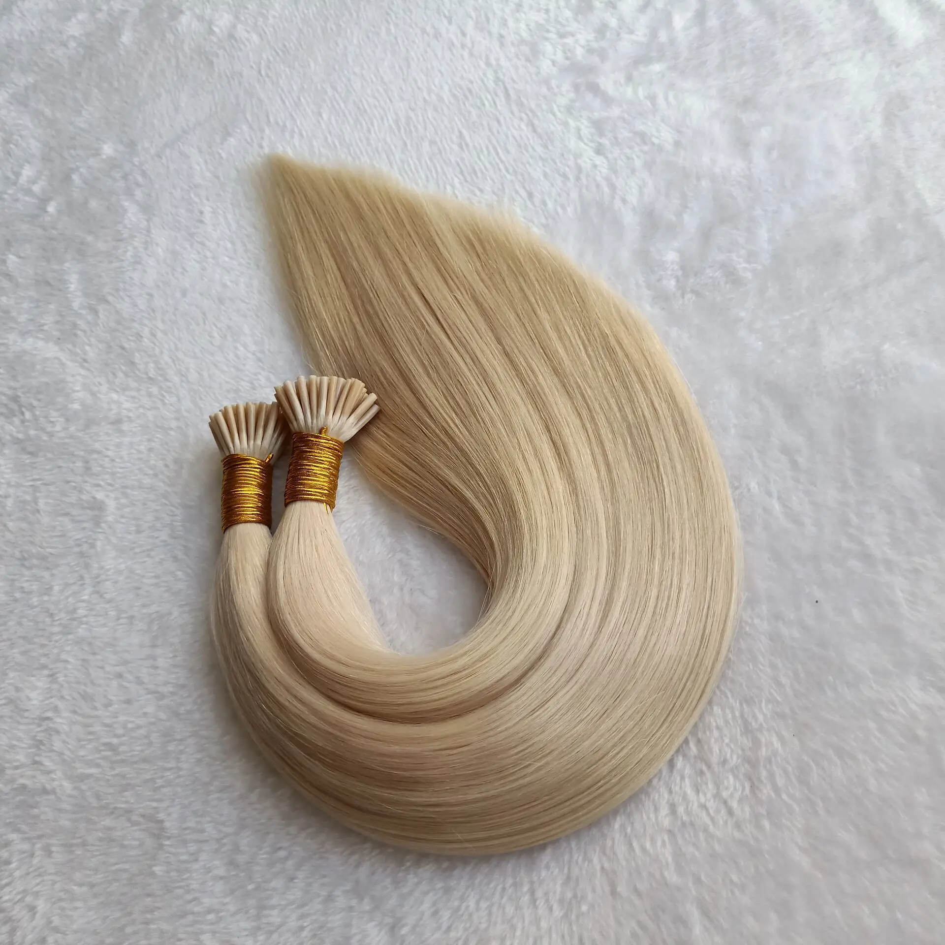 Raw Intact I Tip Hair Extensions Wholesale Double Drawn Italian Keratin Prebonded Virgin Human Hair