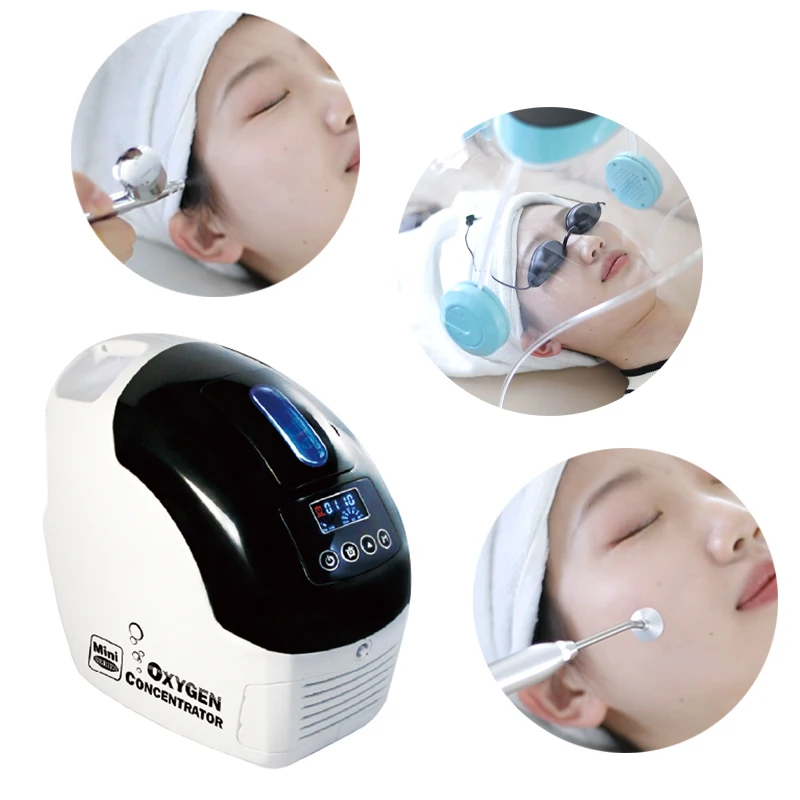 Portable 1l oxygen concentrator with spray gun for beauty salons