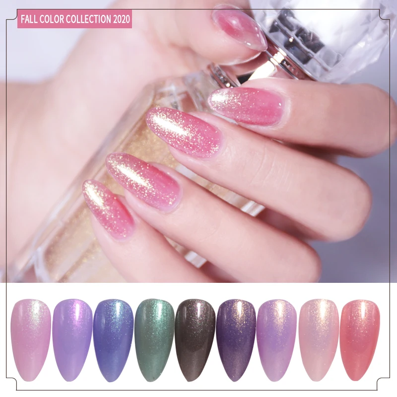 Best Selling Salon Professional Nail Kit 9 Colors Glitter UV Nail Polish Gel Shiny Chameleon UV Gel Polish Nail Art Design