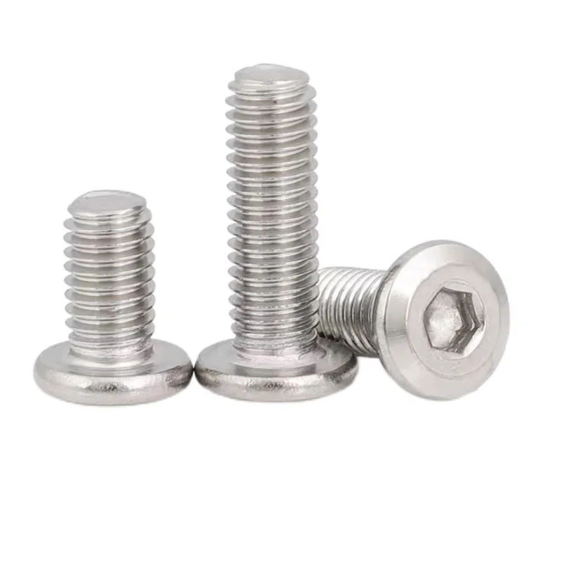 Hex Socket Machine Screws Ss304 Chamfered Hexagon Socket Machine Screws Stainless Steel Industry Fast Plain DIN CN;GUA