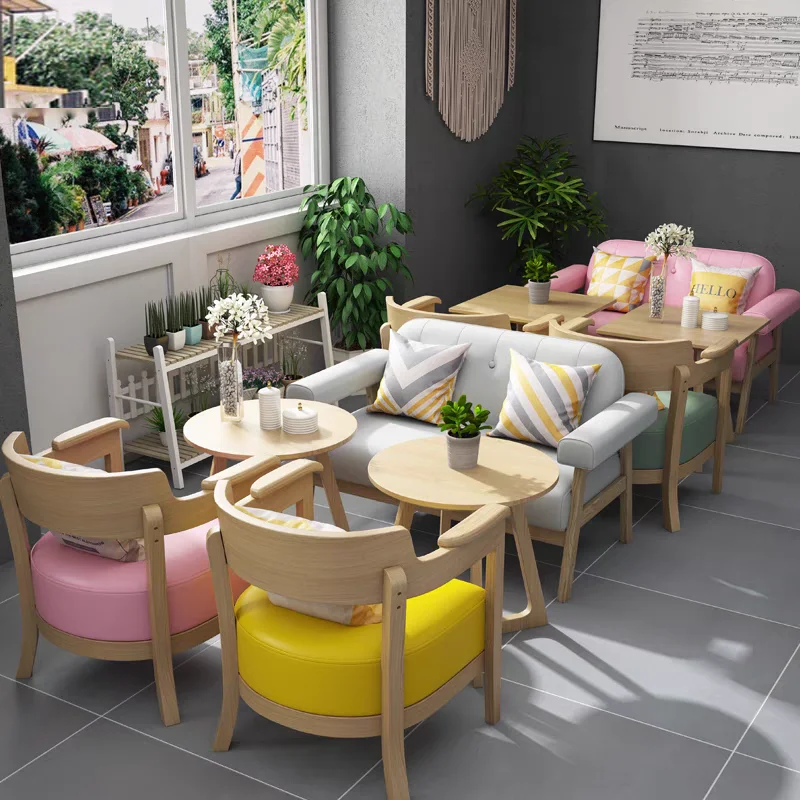 Modern Restaurant Furniture Sofa Bench custom color and sizes table With armrest chair Sets Solid Wood Frame leather Booth Sofa