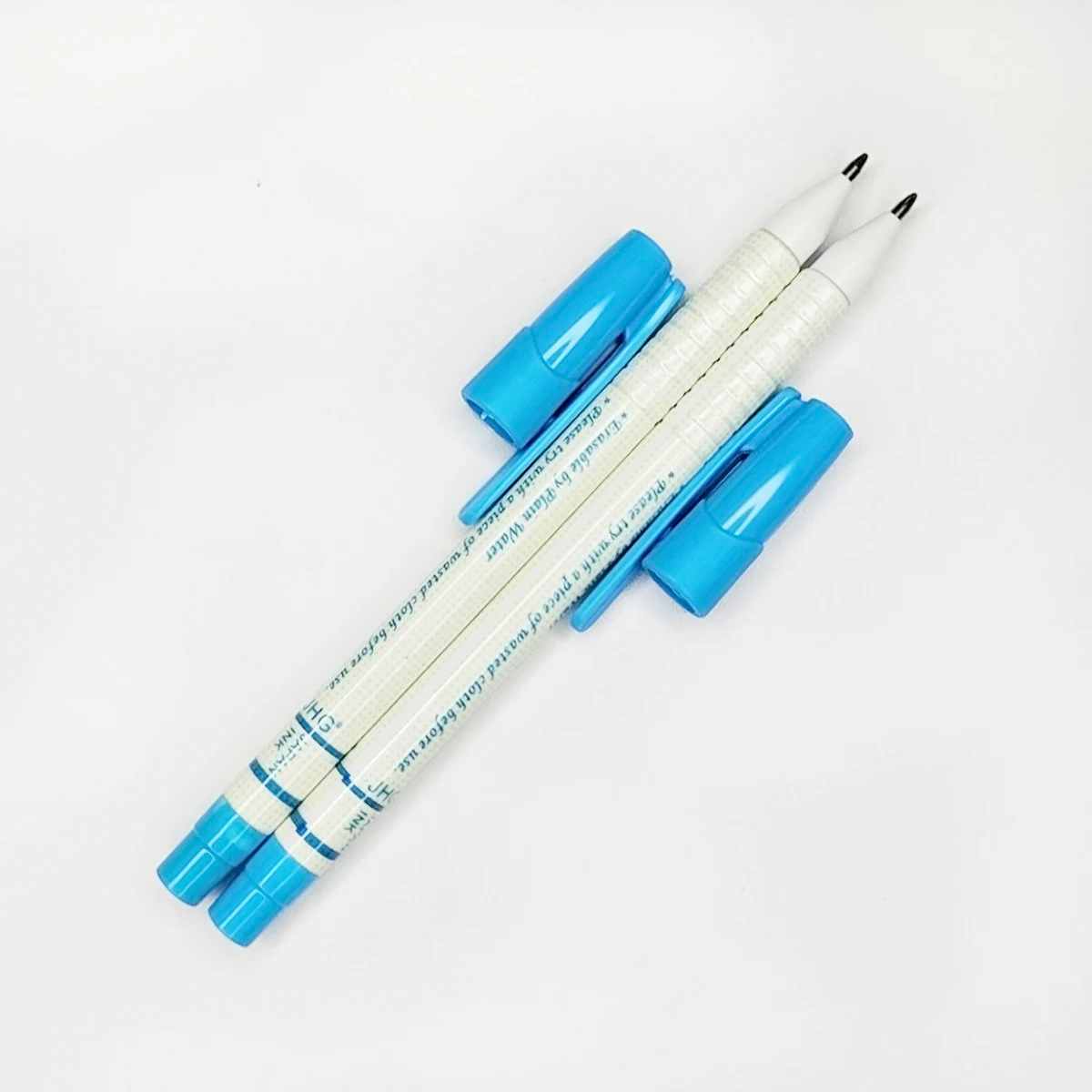 12 PACK Disappearing Ink Marking Pen, Air Water Erasable Pen/ Fabric Marker/ Temporary/ Auto-Vanishing Pen for Cloth (Blue)