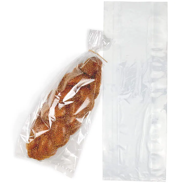 21x46 Baguette CPP French loaf Cellophane bags Transparent Cello bread bags with twist ties clear for bread cellophane bags
