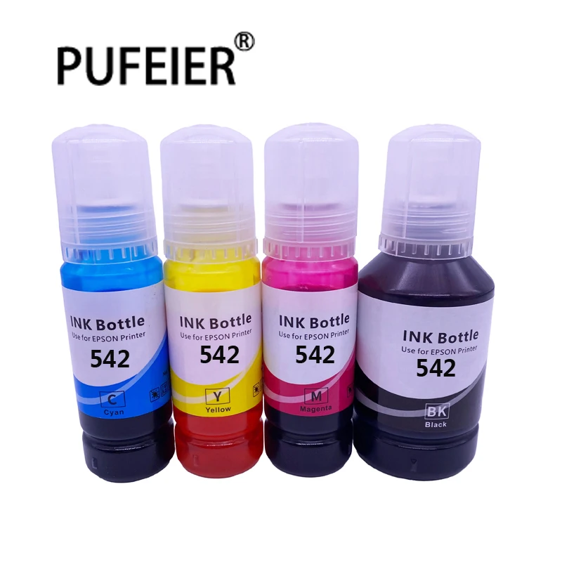 542 Bottle Refill Dye Based Ink For Epson ET5800 ET5880 ET5850 ET16650 ET16600 STC8000 ET5150 ET5180 ET5170 Inkjet Printer Ink