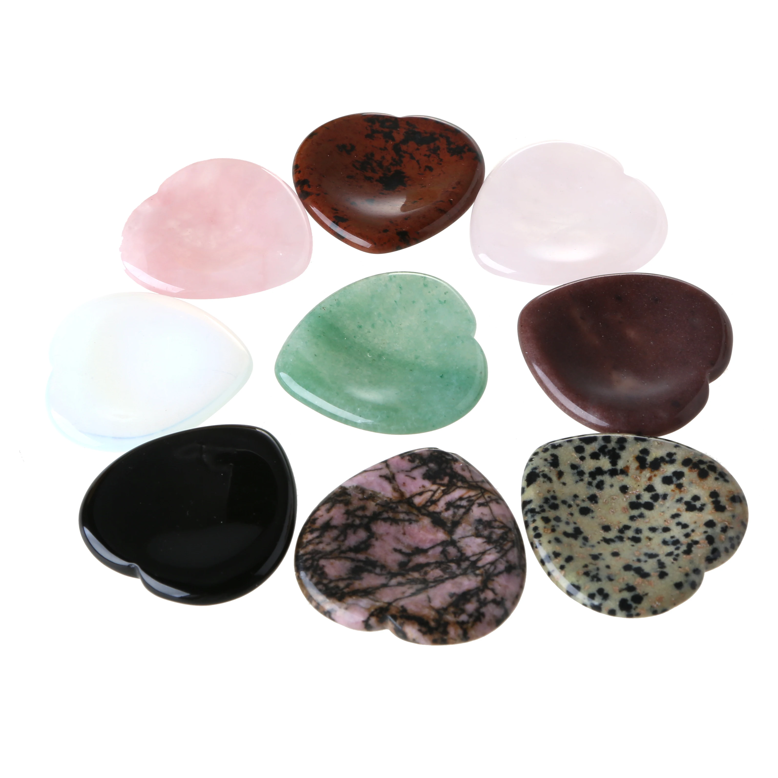 Amethyst, Rose Quartz Healing Crystal Heart Thumb Worry Stone Palm Stone Hand Personalized Gifts Polished Reiki Balancing