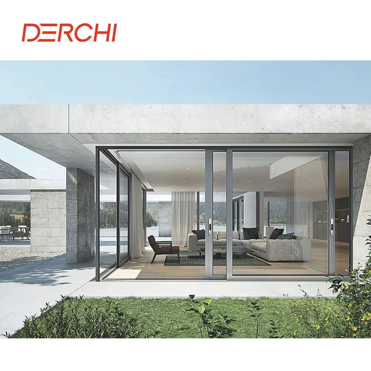 Modern design wholesale price bulletproof  aluminium air tight sliding door with lock