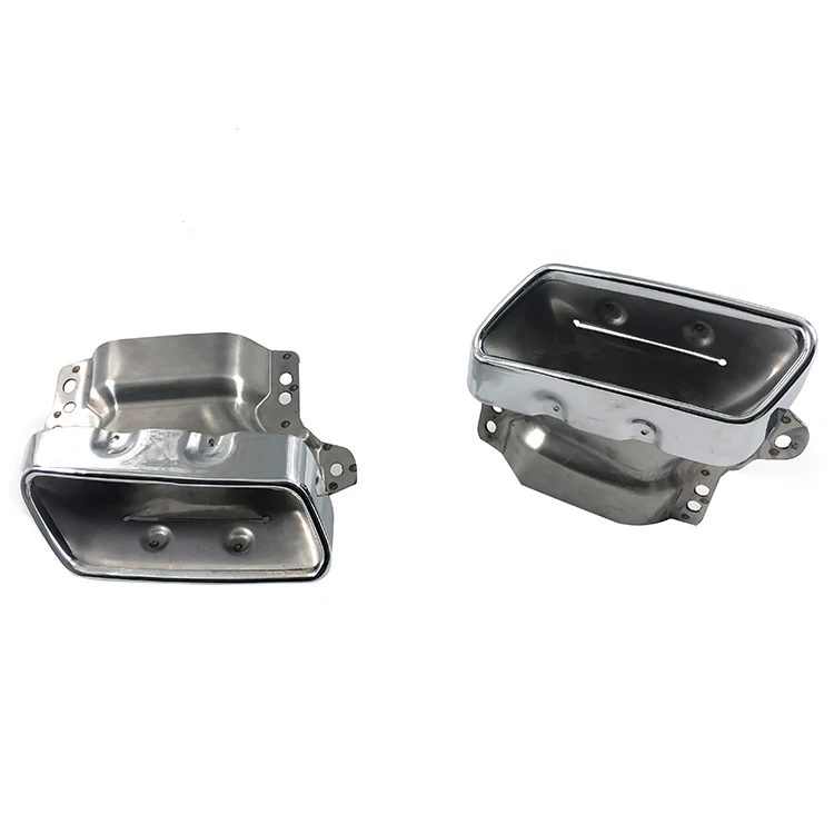 
Factory Direct Supply silvery Original factory Square mouth tail throat car body kit for Benz W221 