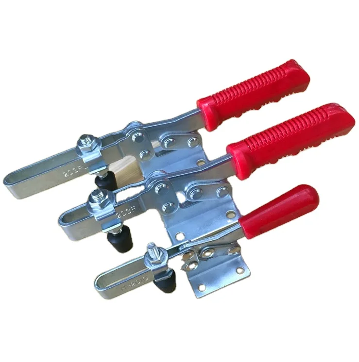 Flange Base Horizontal Toggle Clamp With 100kg Holding Capacity Gh-201c