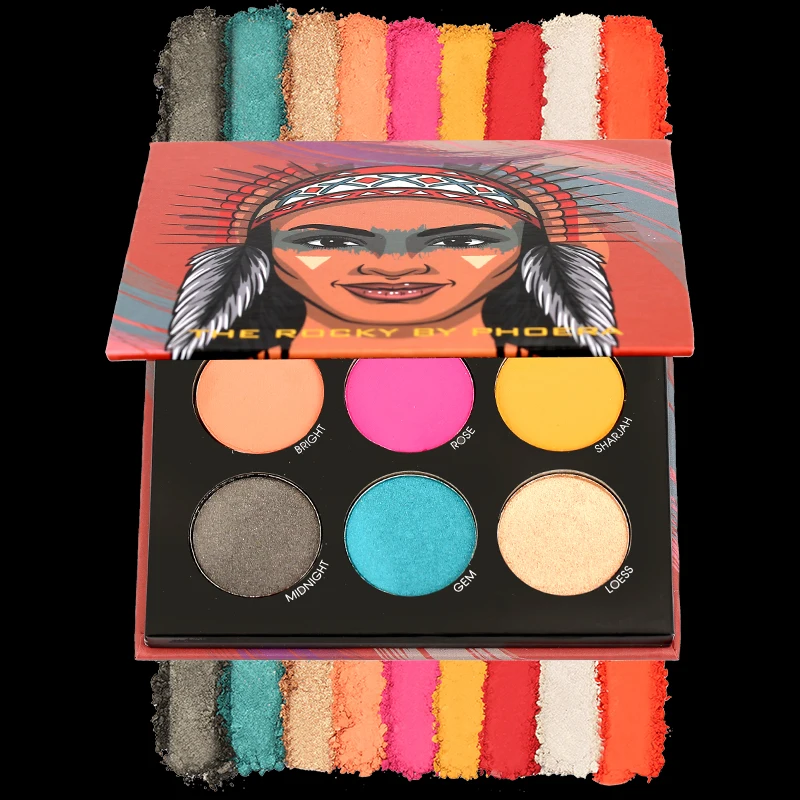 PHOERA 9 COLORS Makeup Eyeshadow Palette Metallic Eyeshadow Palette