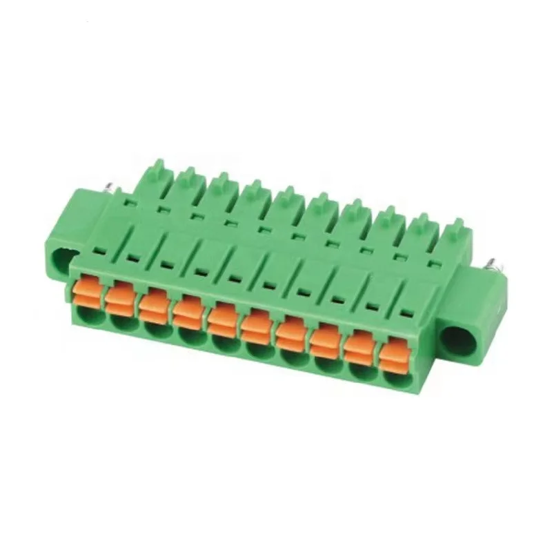 15EDGKM-3.5 pcb connector terminal block FMC 1.5 spring plug terminal block connector with screw flange