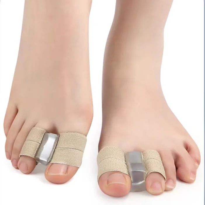 Toe Separator Silicone Orthosis Thumb Valgus Anti-wear Breathable Separator Two-hole Elastic Foot Bone Splitter