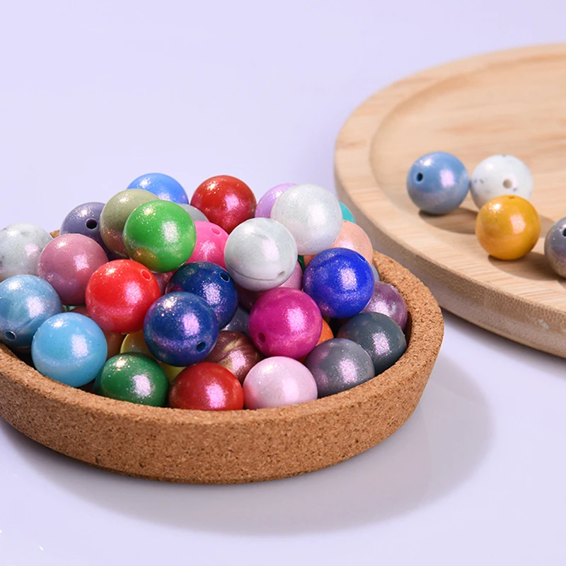 Hot Sale Diy Bulk Focal Silicon Bead Soft Material Chewable Round Silicone Beads