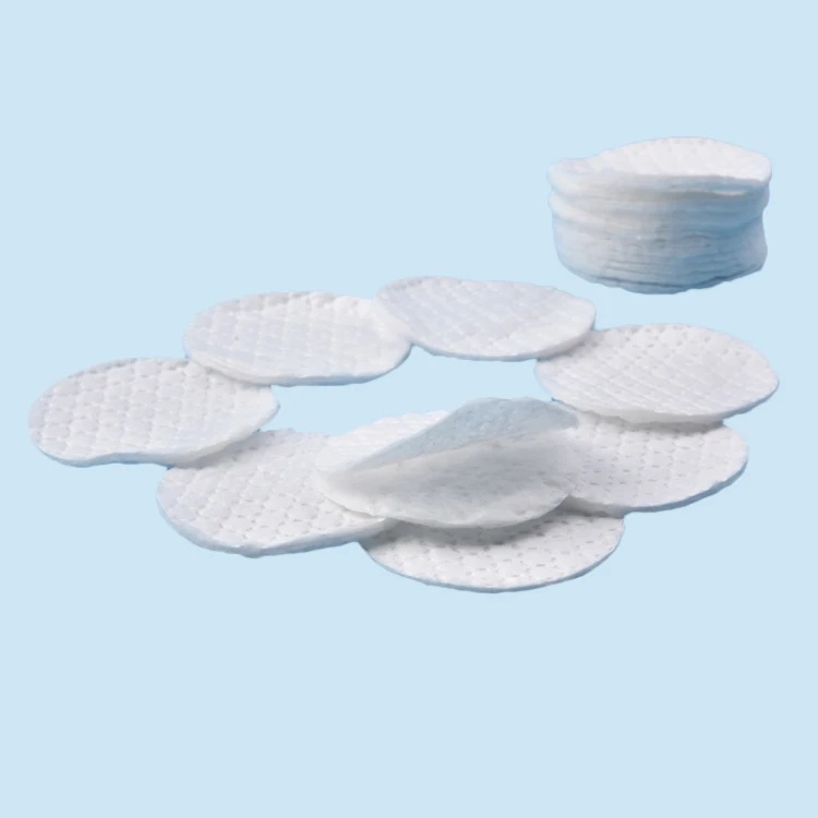 Beauty synthetic pad round makeup remover cotton pads with pattern