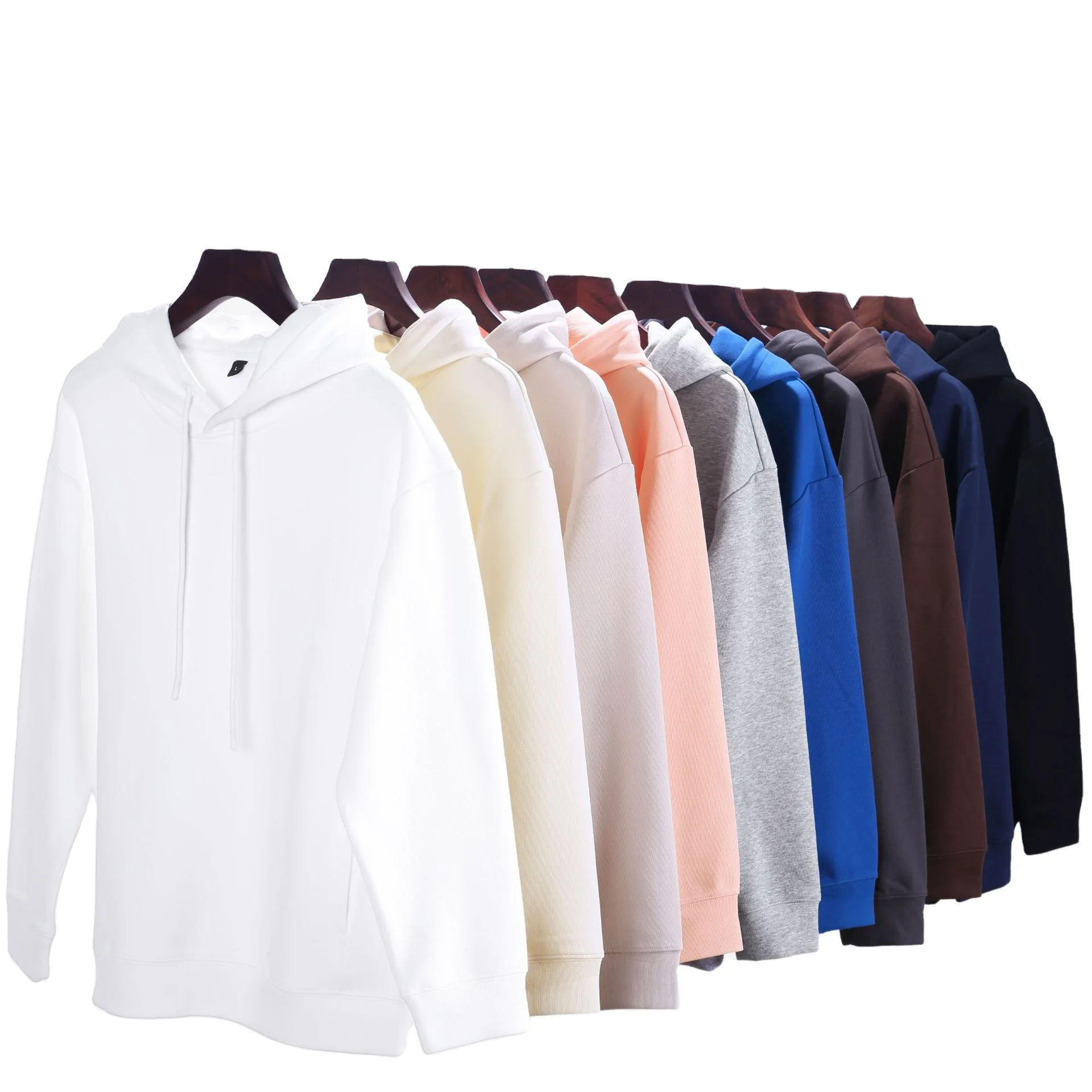 Fengway Hot sale fleece windbreaker plain custom blank 380 gsm printed hoodies for men For Sale