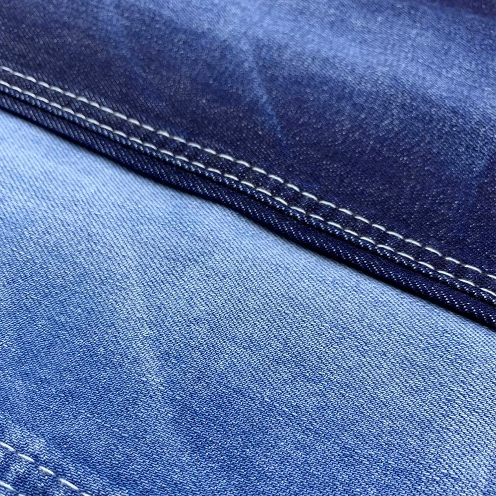 OEM ODM Ronghong 93% Cotton 6% Polyester 1% Spandex Washed Denim Fabric 10OZ Twill Dyed Denim Fabric for Jackets