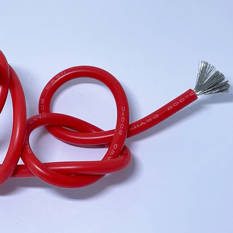 2awg 6awg 10awg 12awg 14awg 20awg 22awg Flexible Silicone Wire Red Ul3239 Silicone electric wire and cable