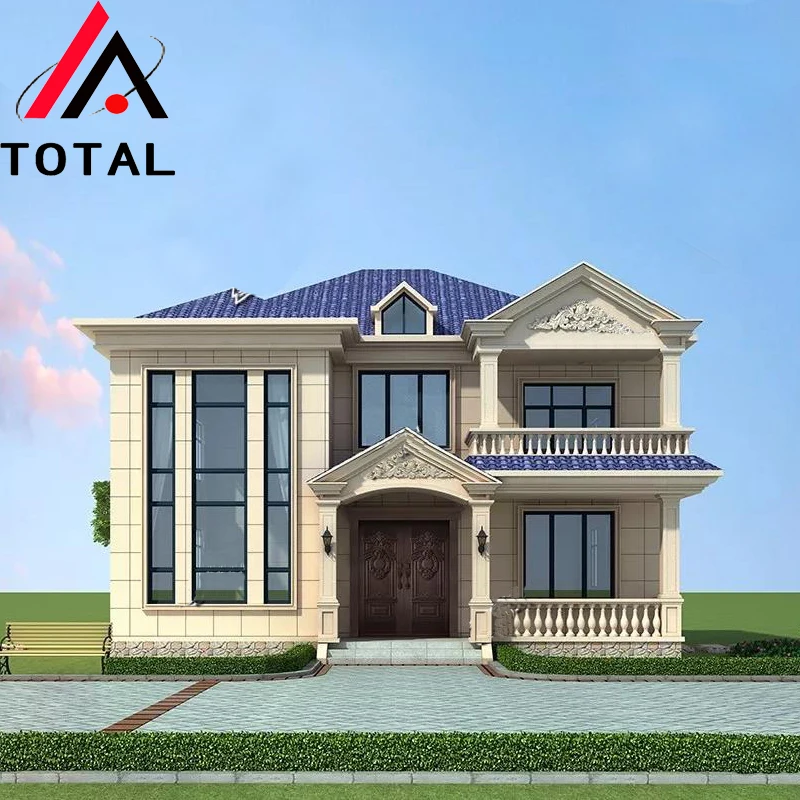 Customized light steel Villa prefab house used for hotel, house and Villa