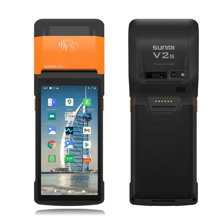 Sunmi V2s Android Pos система терминал портативный платежный аппарат для кредитных карт Оффлайн машина