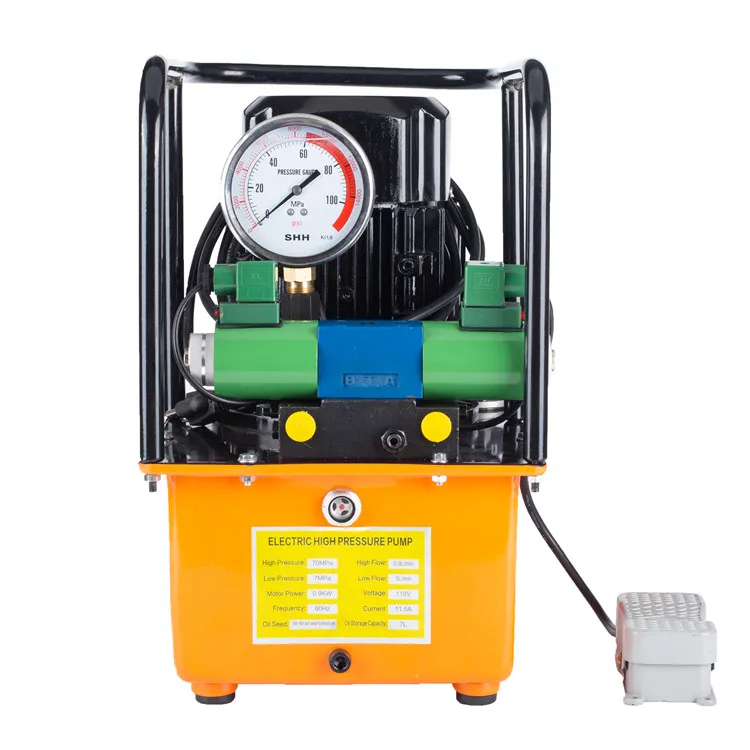 Factory Price Db075-D2 Hand Switch Control High Pressure Electric Hydraulic Pump 7L 900W Auto Double Acting