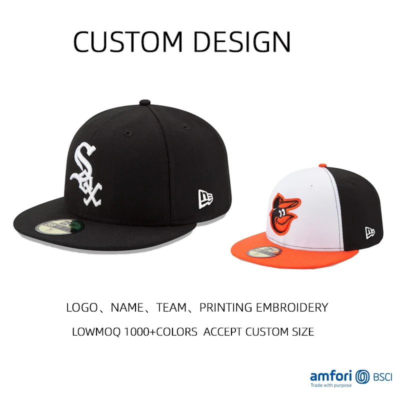 High quality custom patch 3D embroidery logo baseball cap for man 6 panels fitted snapback original other hats & caps gorras