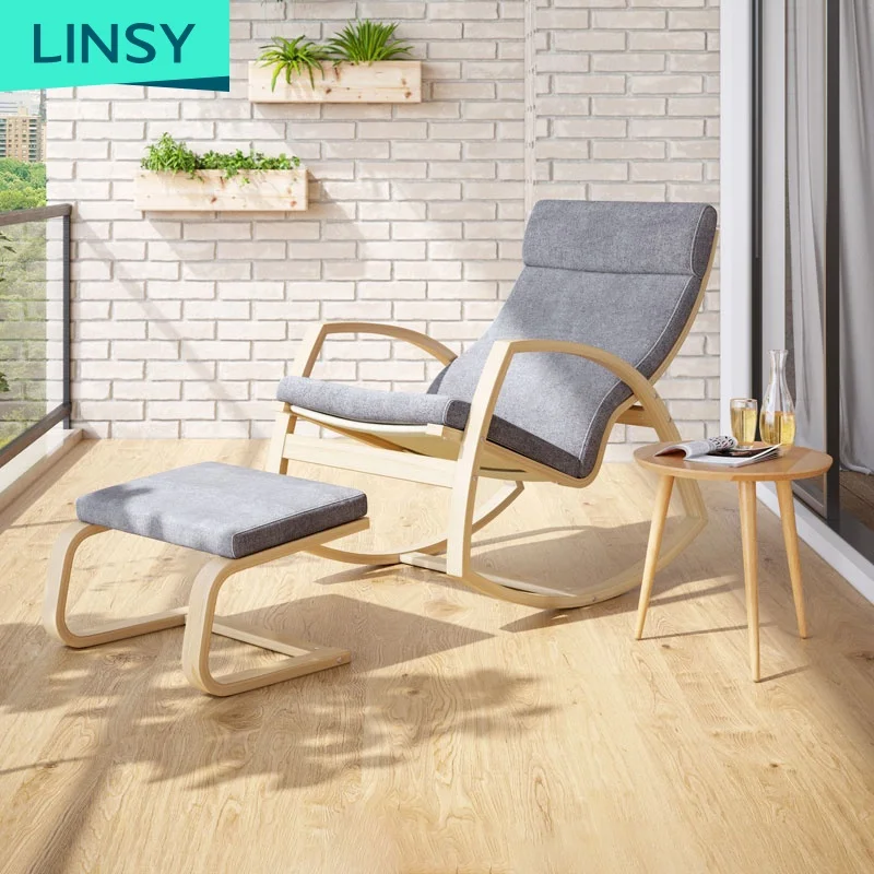 Современное деревянное кресло-качалка Linsy
