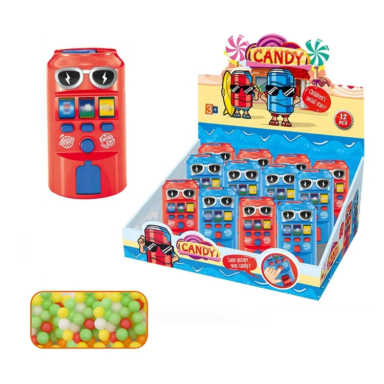 Hot sale Plastic Candy cartoon bottle toy Mini Vending Machine Gumball Dispenser Candy Toys