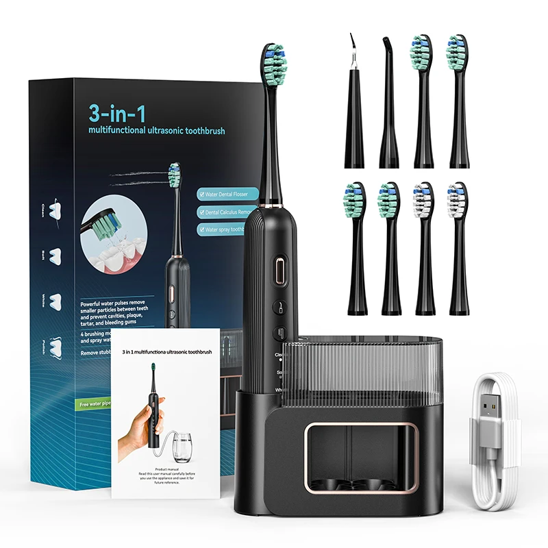 T3 Plus 3-in-1 ultrasonic toothbrush 2-minute smart timer smart electric toothbrush with storage box