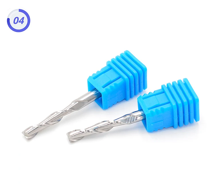 Single Flute Milling Cutter 3.175mm Shank Carbide Tungsten Router Bits Customized End Mills For Cnc Machines