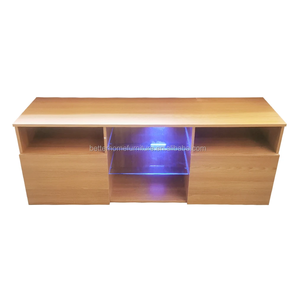 
ZJH Modern Appearance Home Furniture LED TV Stand Wooden High Gloss TV Cabinet 