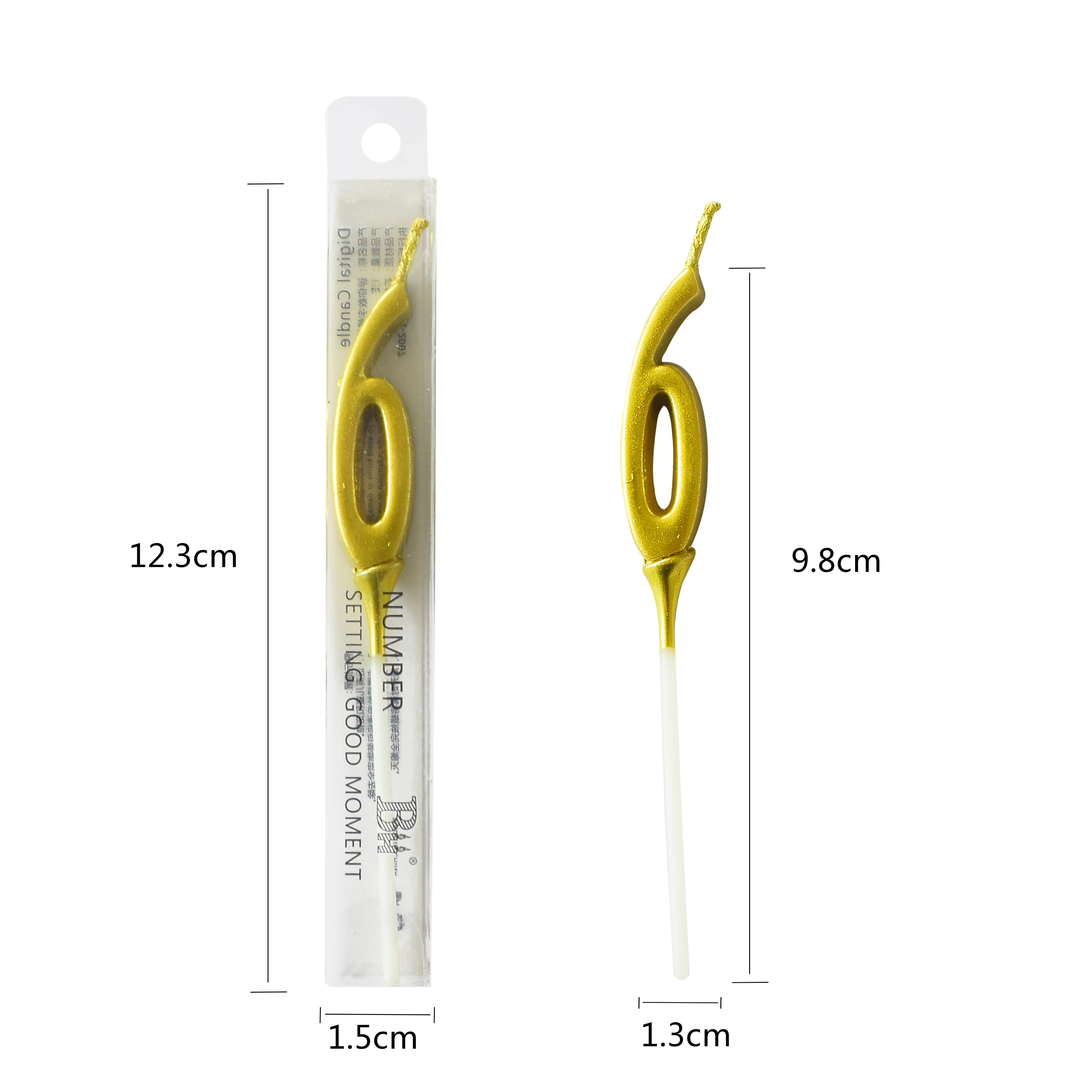 PVC Digit Coated Candle Birthday cake tapper decorative candles