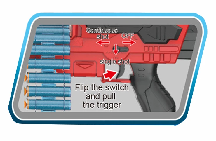 New Products Kids Soft Gun Electric Toy Gun with 40PCS EVA Bullets Shoot Game Electric Gun Toys for Boys