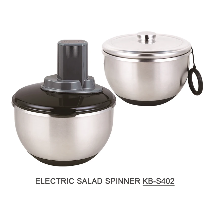 
OEM cheap electric Green salad Washer with handle collapsible salad spinner 