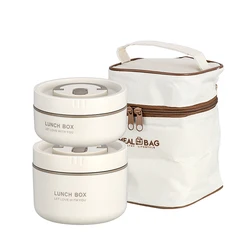 LXM103 Stainless Steel Sealed Insulated Lunch Box Students Portable Easy To Clean Lunch Box Set