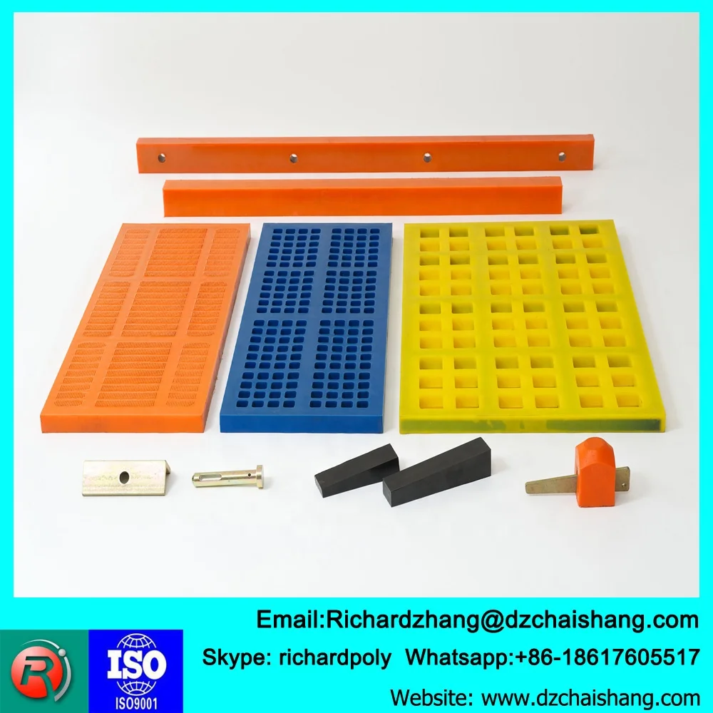 High Frequency Polyurethane Vibrating Screen , Ore tailings Dewatering Screen mesh