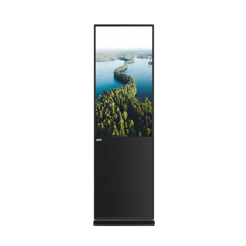 Floor standing android windows lcd advertising player digital touch screen signage display