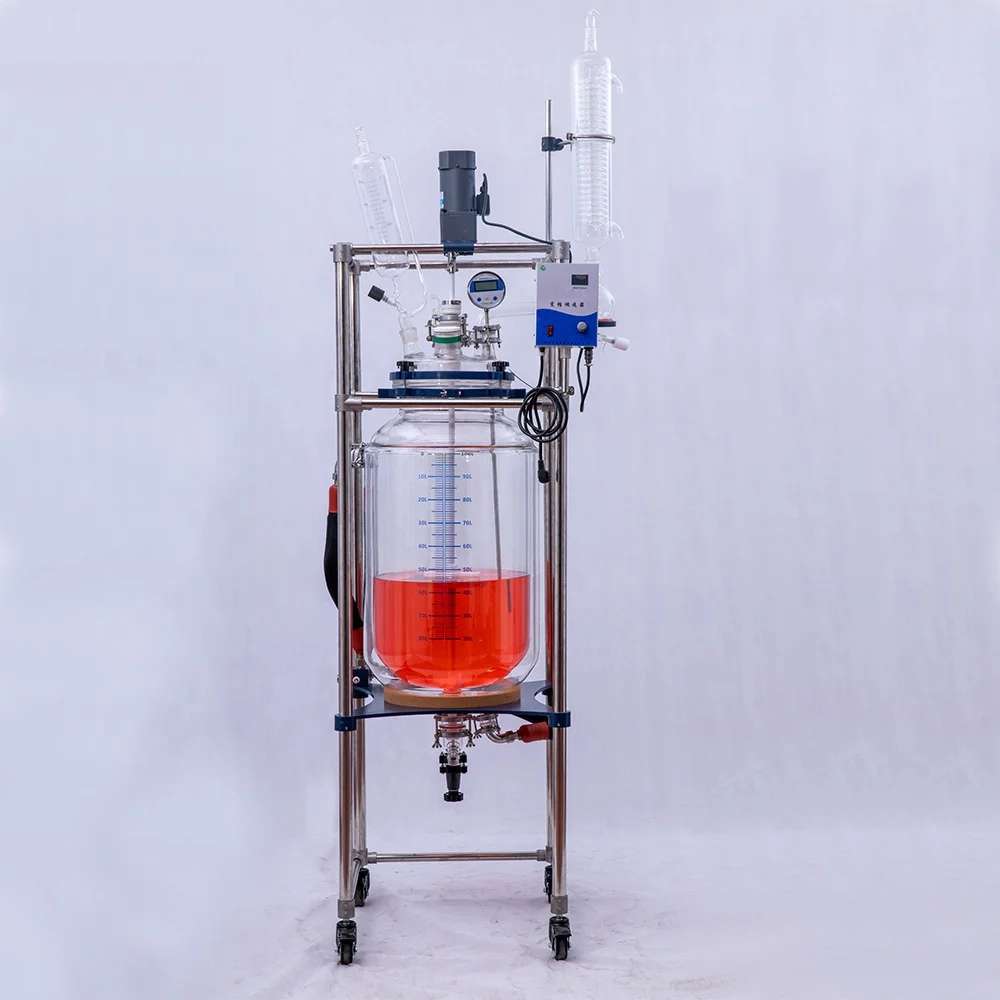 Chemical Distillation Jacketed Glass Reactor Reaction Vessel