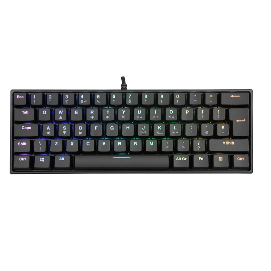 
Factory OEM/ODM 60% Keyboard Backlit Wired Mini Mechanical Keyboard Gamer 