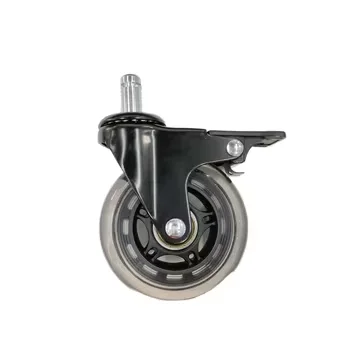 Modern Design PU Caster Office Chair Wheels Universal Stem Lock Swivel Wheel Type for Office School Gym Living Room Furniture