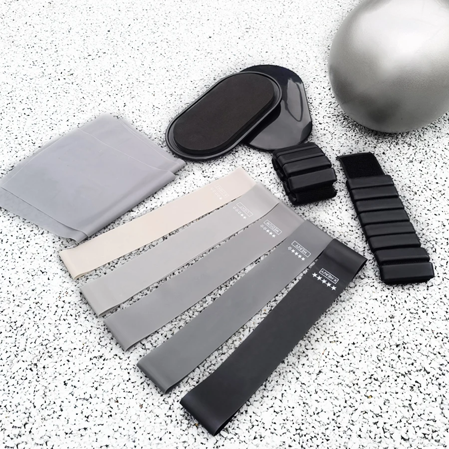 Portable Workout Equipment Set Compression Arms and Legs ABS Core Training 100% Latex Fitness Resistance Bands Set