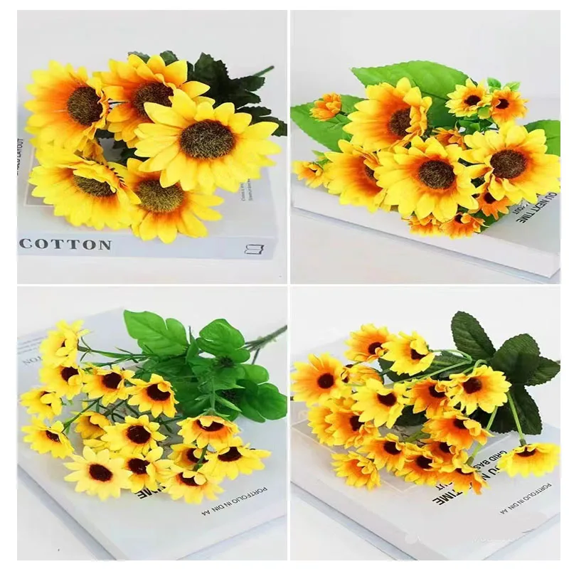 Handmade 13 Sunflowers Home Wedding Garden Hotel Party Decoration Sunflower Bouquet