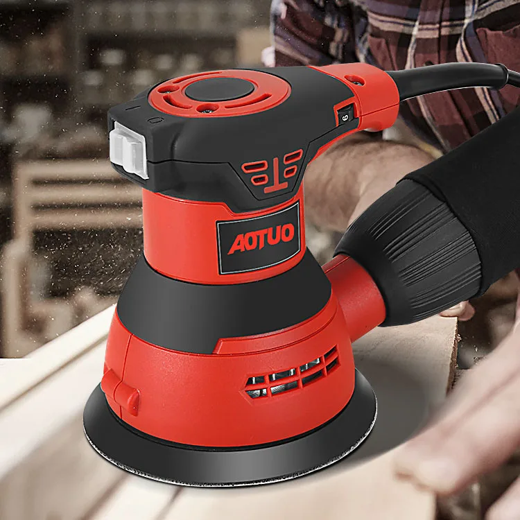 300W High Power DIY Floor Polisher Car Waxing Machine 125mm 5' Random Orbital Electric Sander Set Wall Putty Grinding Tools