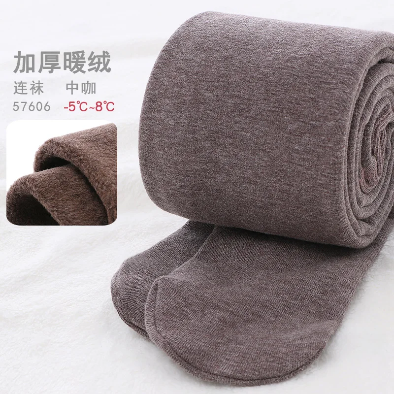 
Heating yarn leggings plus velvet thick warm velvet baby girl dance children bottoming socks kids pantyhose 