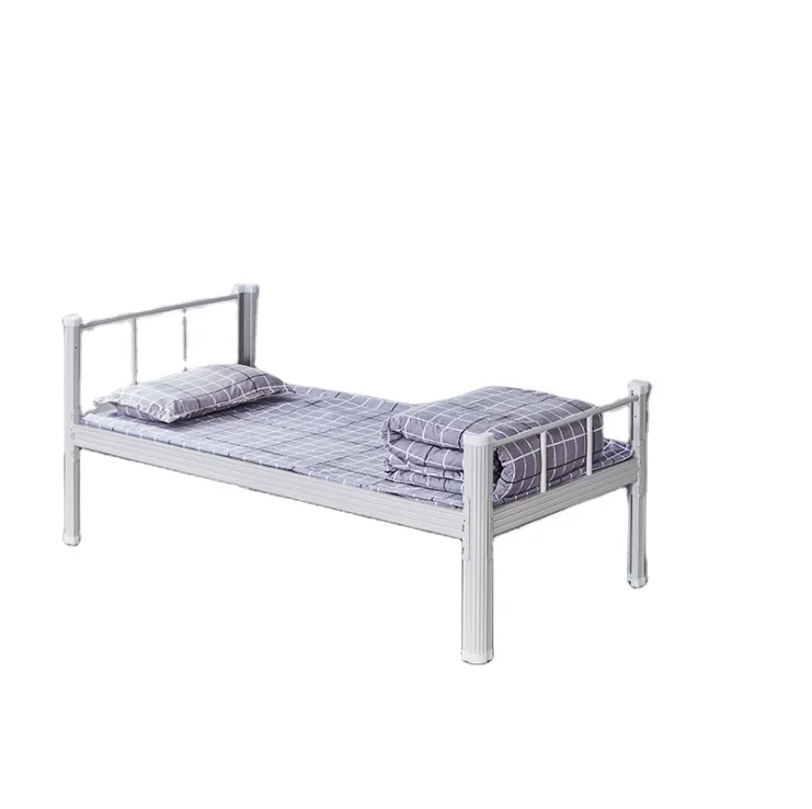 Comfortable Metal bed Single steel Bed for army school hospital home