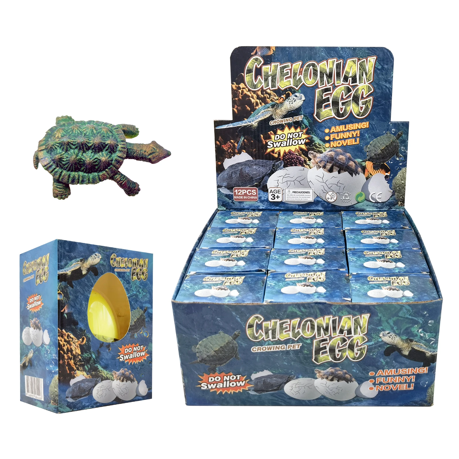 Unisex Creative EVA Sea Turtle Tortoise Hatching Egg Water-Growing Toy Educational Animal Hatching Toy for Boys and Girls