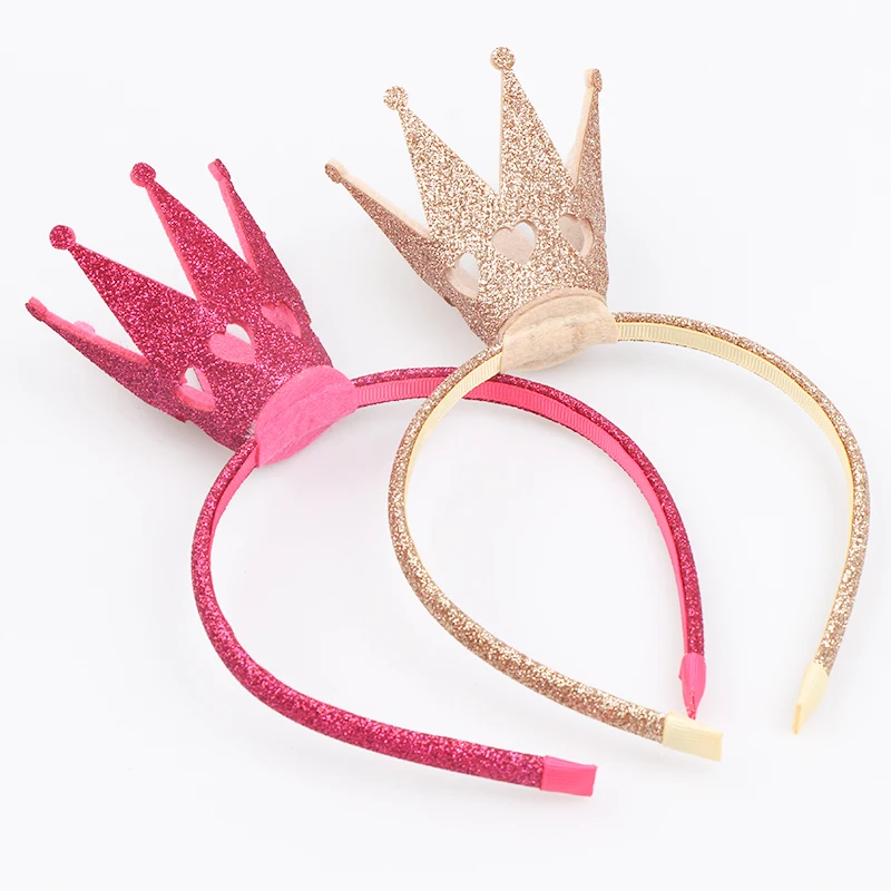 New Arrival Fashion Glitter Crown Headband for Girl  Princess Hair Accessories Hair Bow for Kid Children School