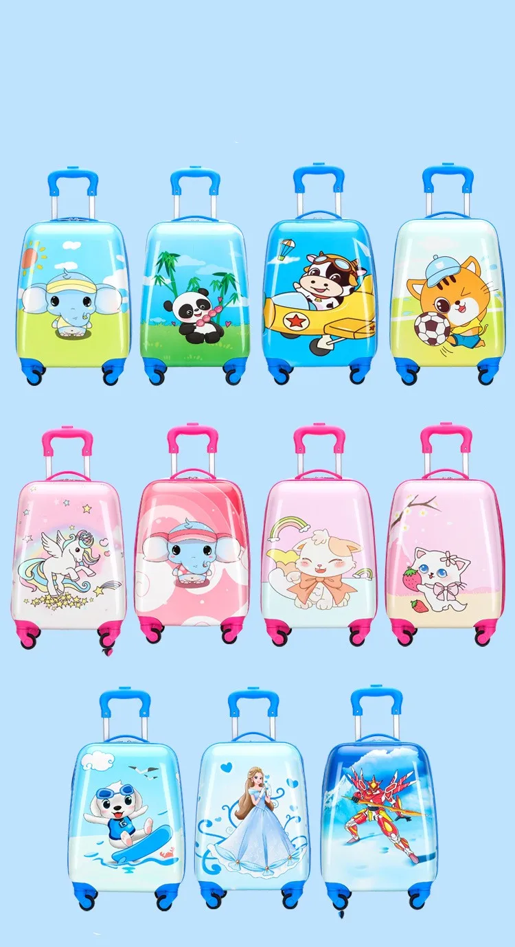 Certificated beautiful lightweight design kids travel bags luggage with sealing lining