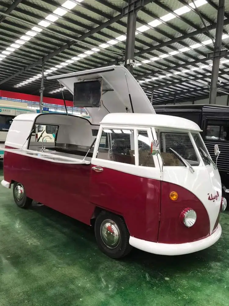 
Latest fiber glass mobile food truck with customized inside ice cream/hot dog food trailer mobile fast food truck 