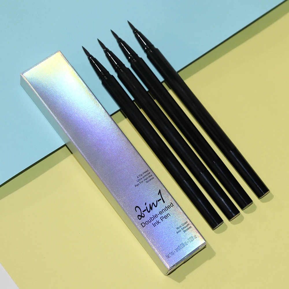 High Quality Dual-Head Organic Eyeliner and Eyebrow Pencil Private Label Makeup Eye Enhancer with Mineral Ingredients