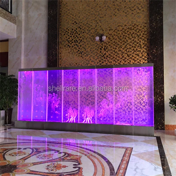 Cheap price dancing RGB colors acrylic bubble water wall for hotel decoration new arrivals