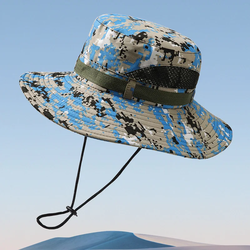 Summer outdoor large eaves face cover sun hat UV protection beach hat shade fisherman hat